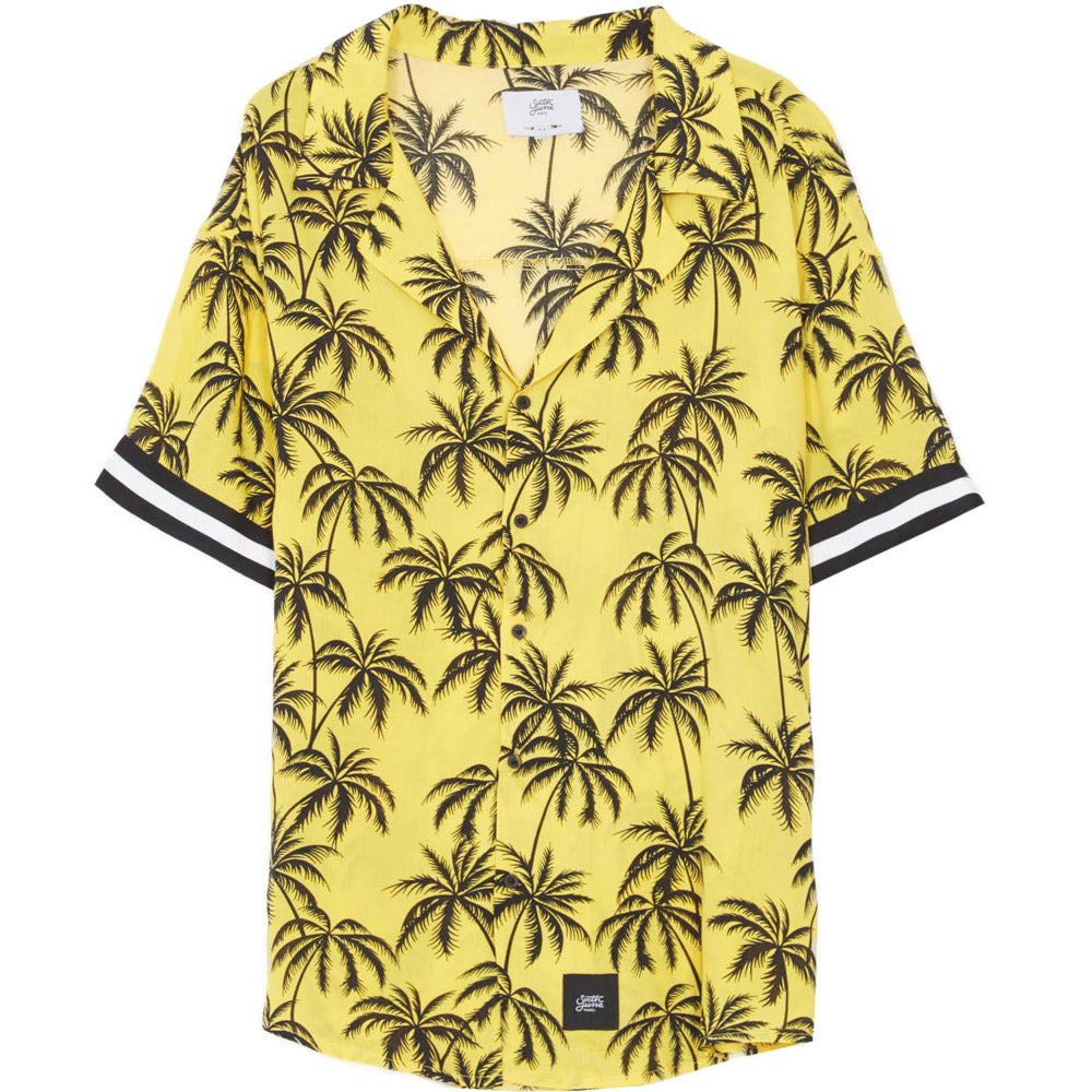 Sixth June - Chemisette large palmiers bandes jaune noir