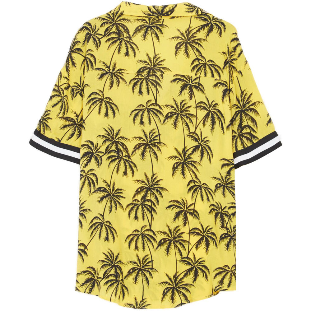 Sixth June - Chemisette large palmiers bandes jaune noir
