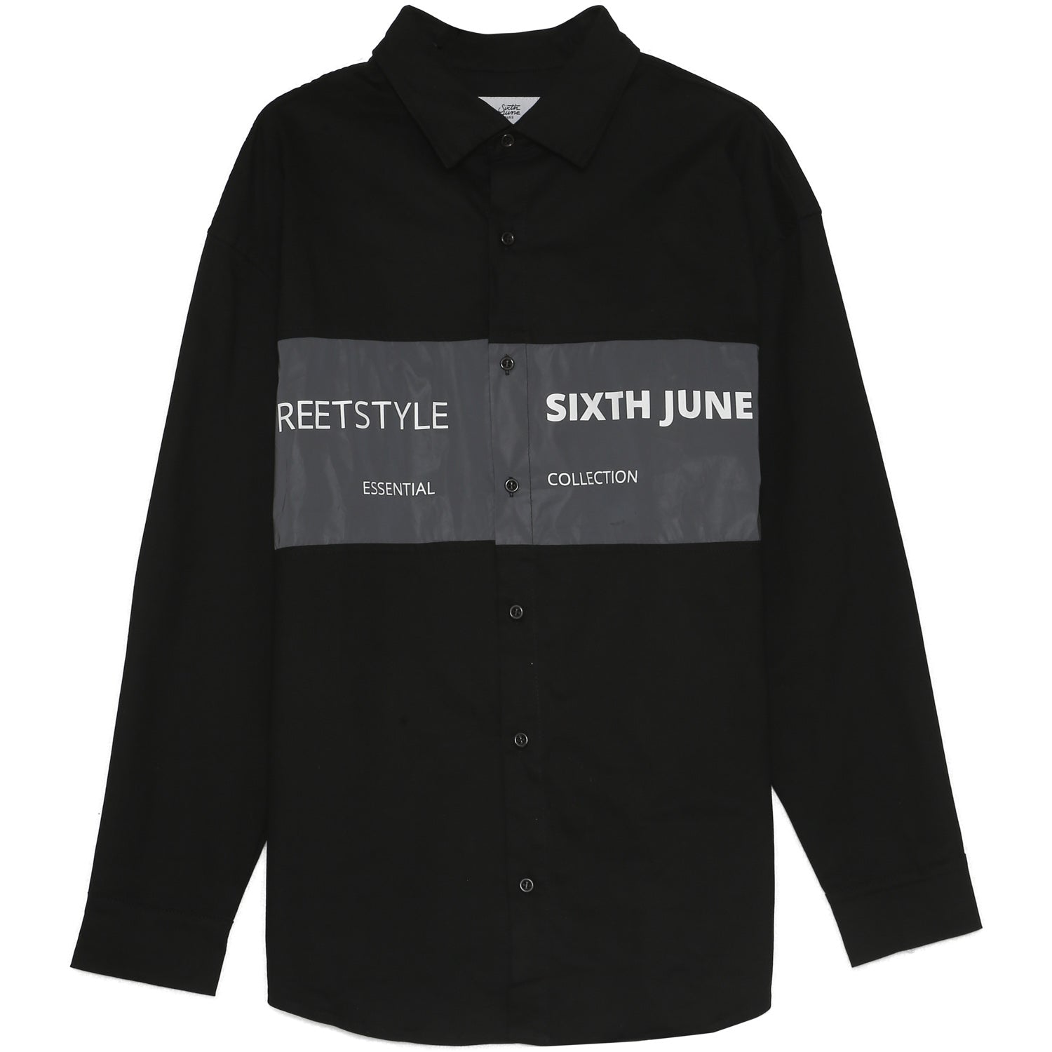 Sixth June - Chemise streetstyle bande réfléchissante noir