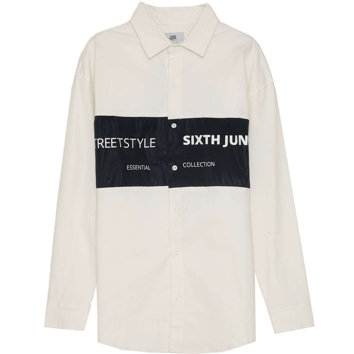 Sixth June - Chemise streetstyle bande réfléchissante blanc