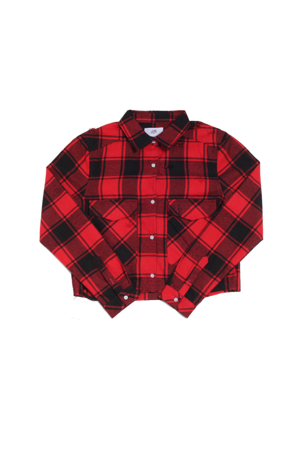 Sixth June - Chemise carreaux femme courte rouge W2320VSH