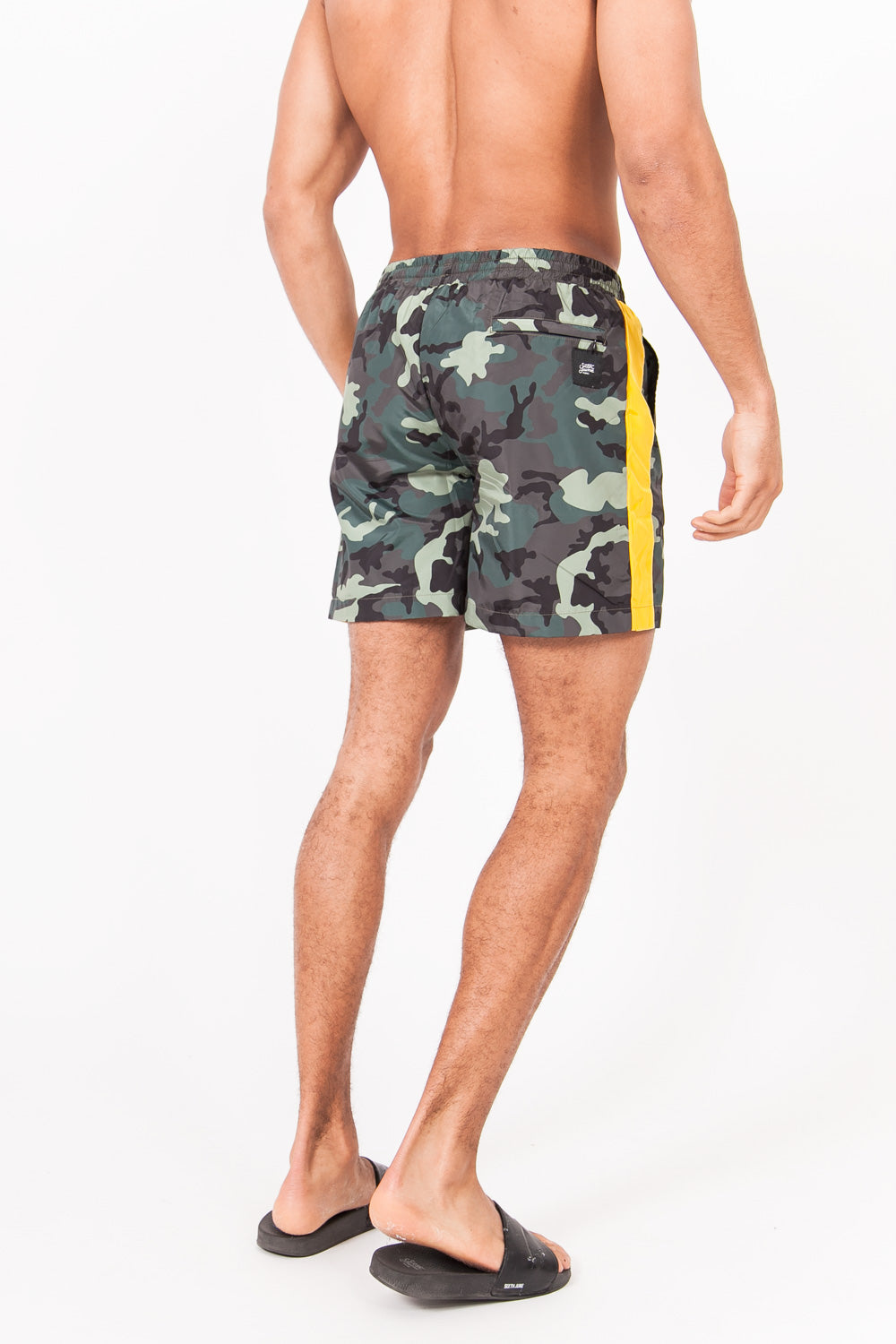Sixth June - Maillot de bain camouflage bandes jaune vert