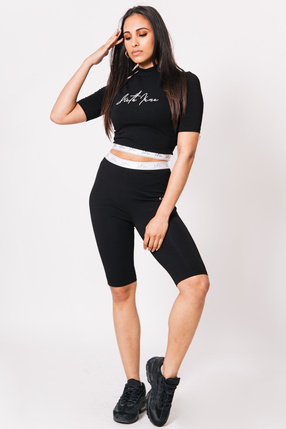 Sixth June - Cycliste bande logo signature noir blanc