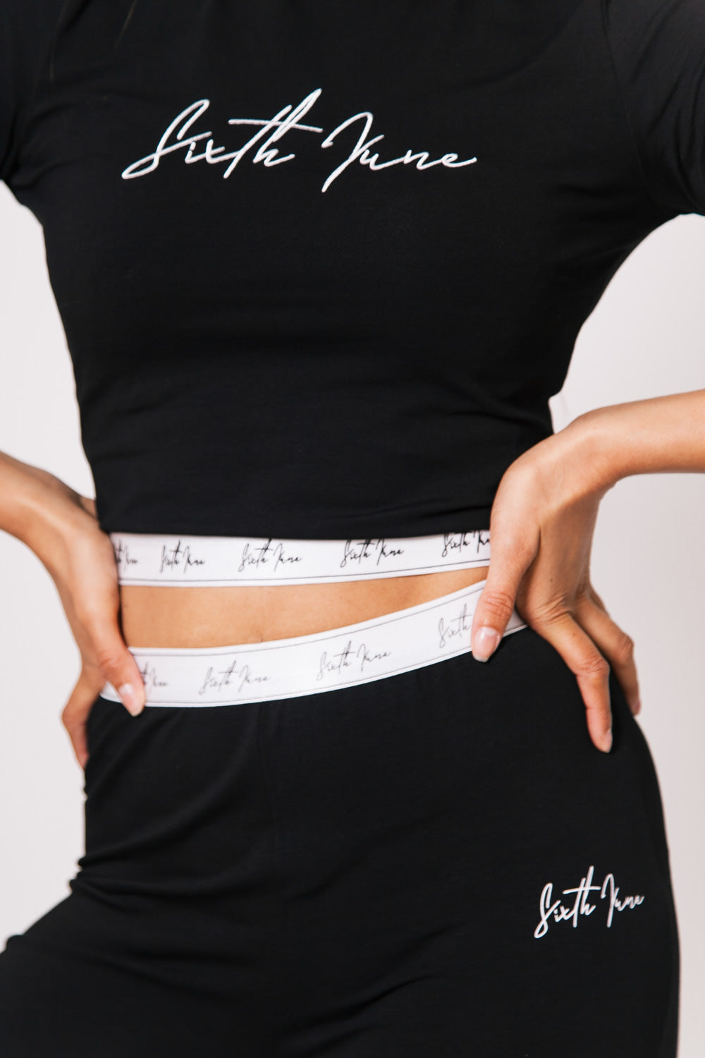 Sixth June - T-shirt bande gros logo signature noir