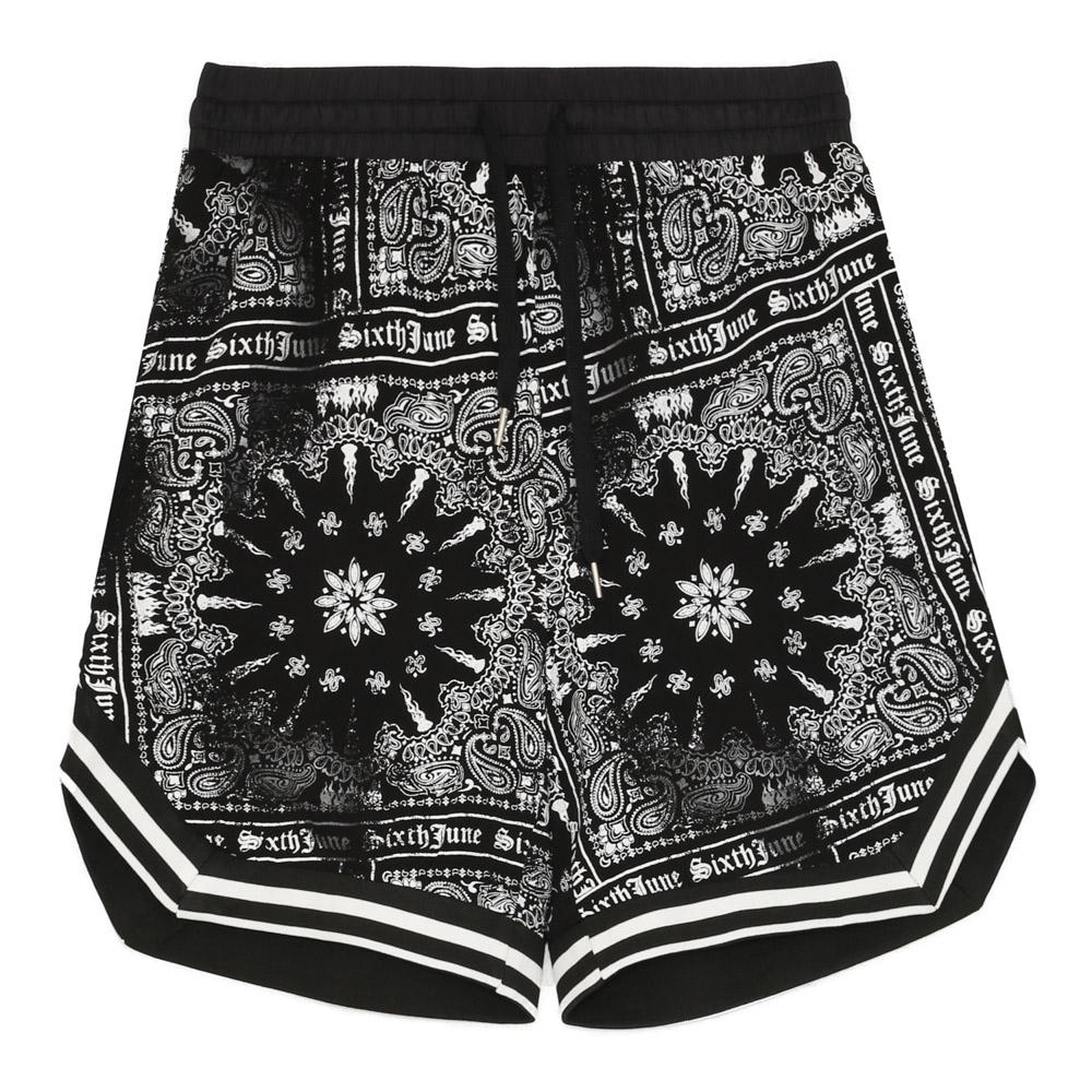 Sixth June - Short imprimé bandana all-over Noir