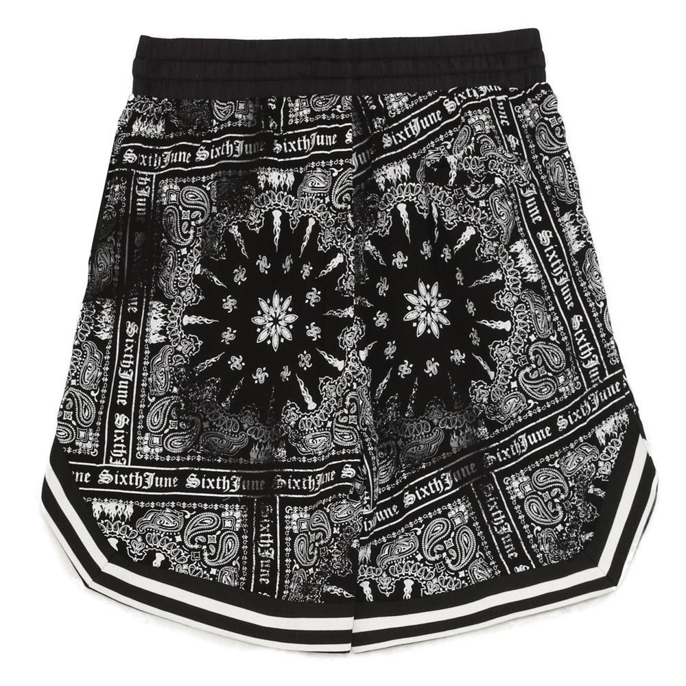 Sixth June - Short imprimé bandana all-over Noir
