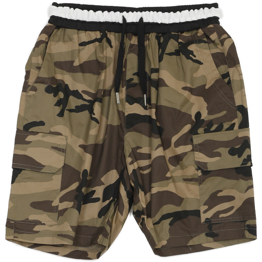 Sixth June - Short camouflage cargo vert