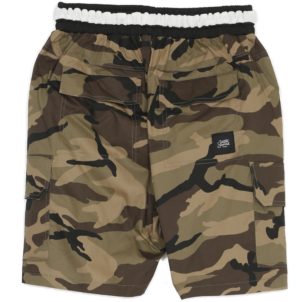 Sixth June - Short camouflage cargo vert
