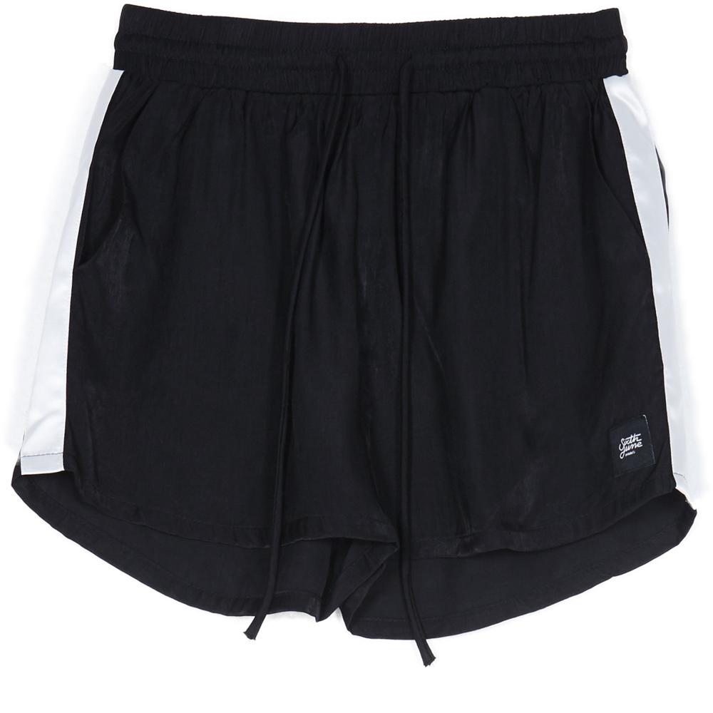 satin short with bands