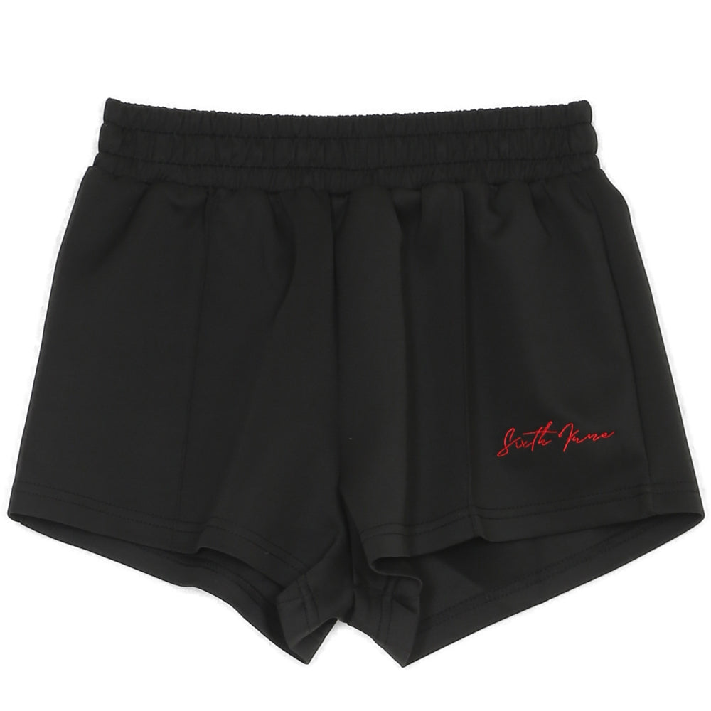 Sixth June - Short court logo signature noir