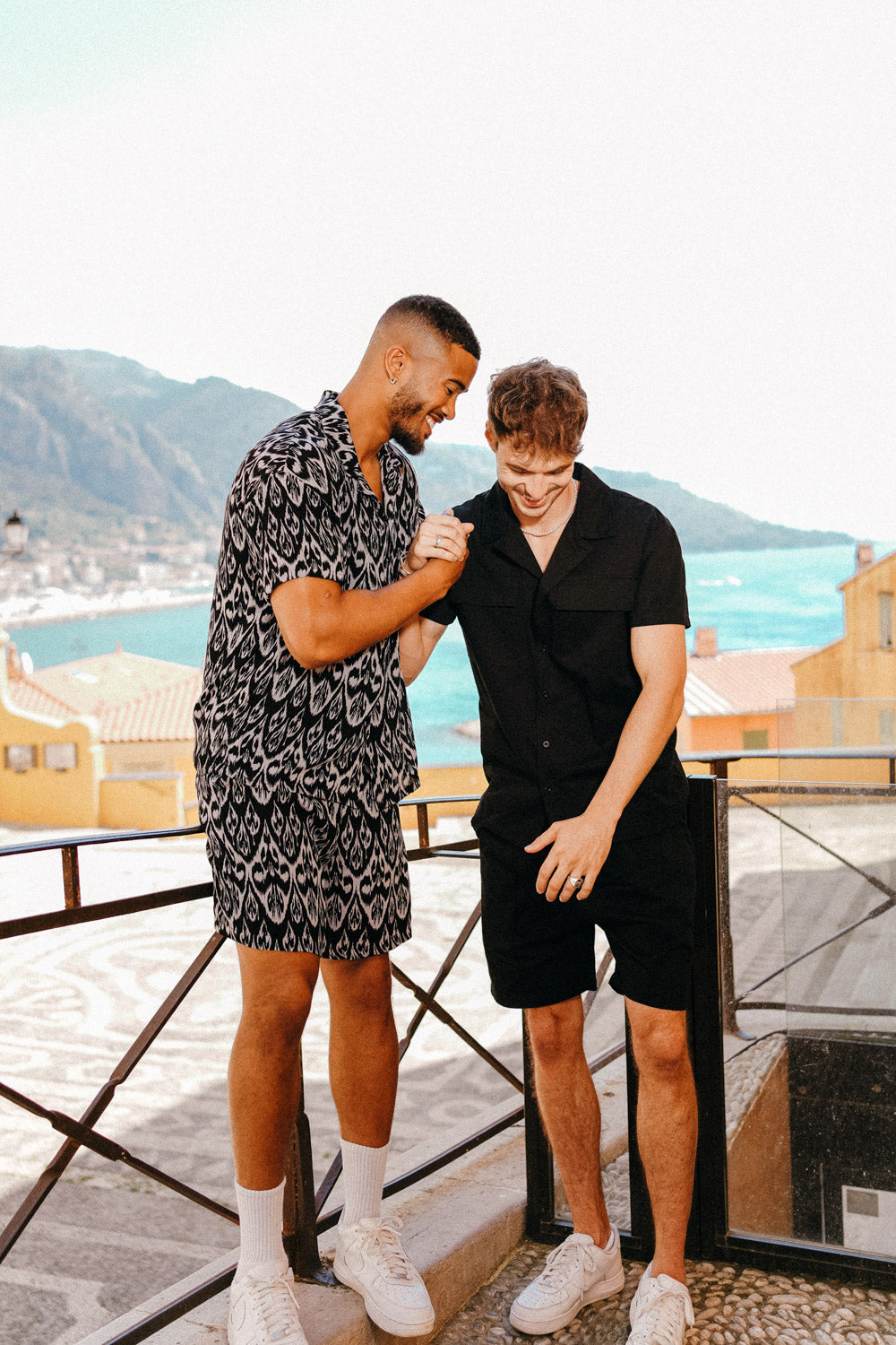 Short motif aztèque Noir