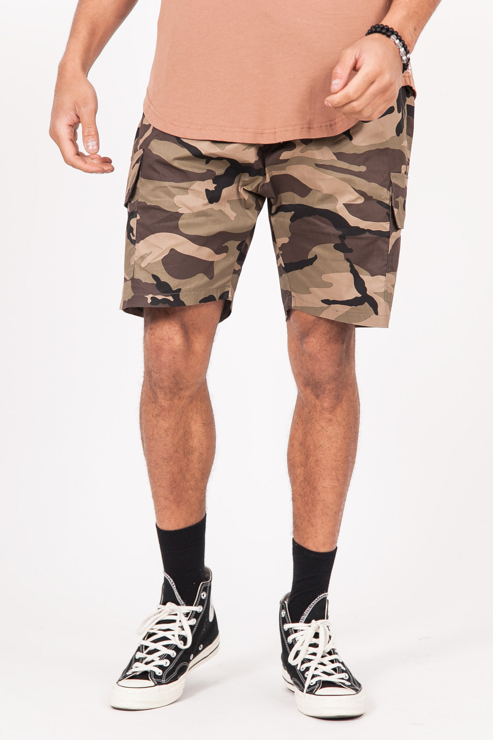 Sixth June - Short camouflage cargo vert