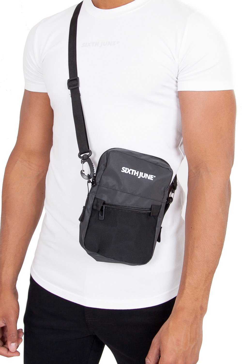 Sixth June - Sacoche multi-poches réfléchissant noir