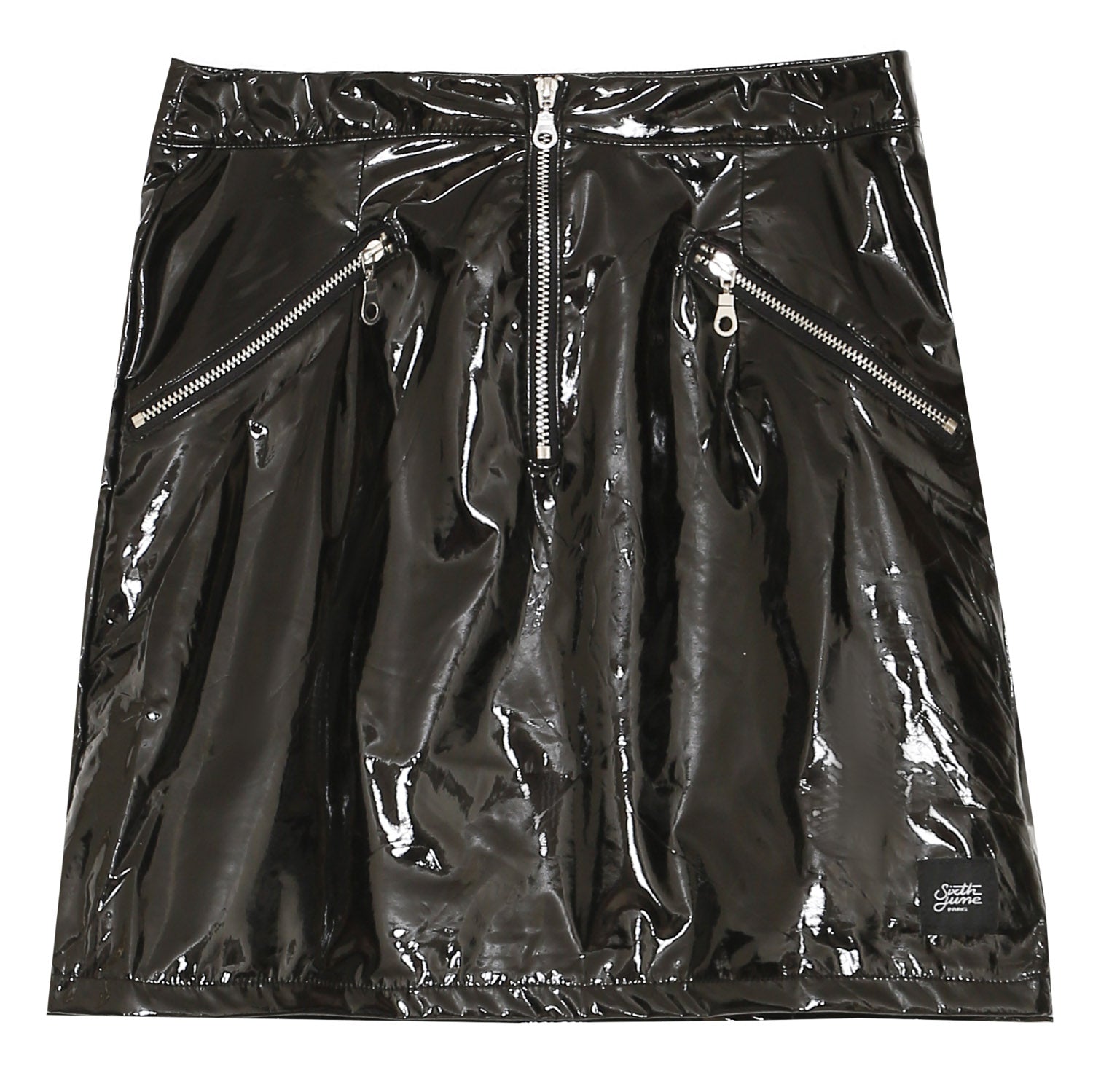 Sixth June - Jupe vinyle logo noir