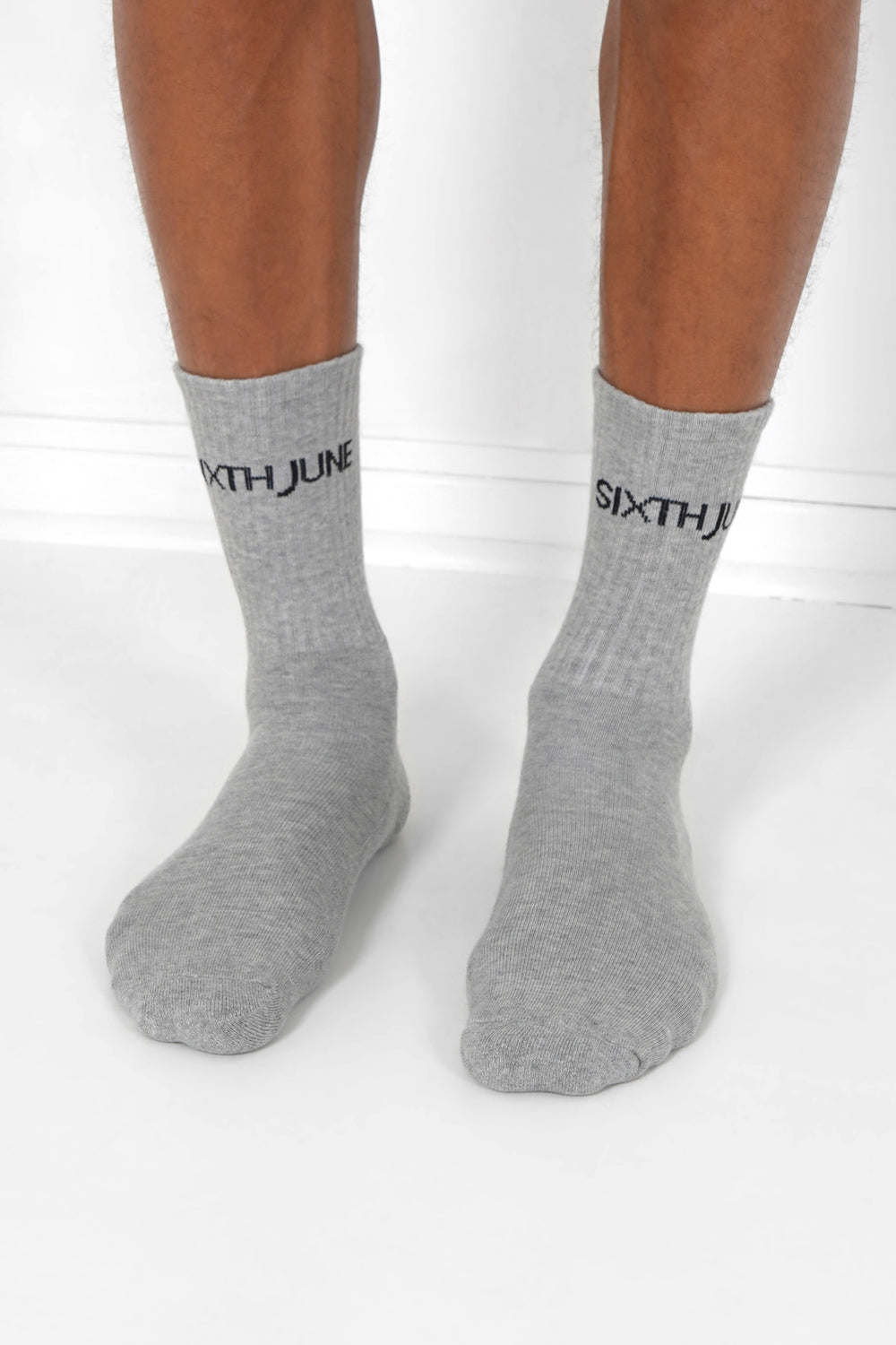 Sixth June - Lot de 3 paires de chaussettes logo Gris