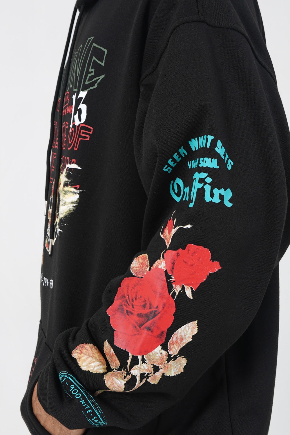 Sixth June - Sweat capuche customisé Noir