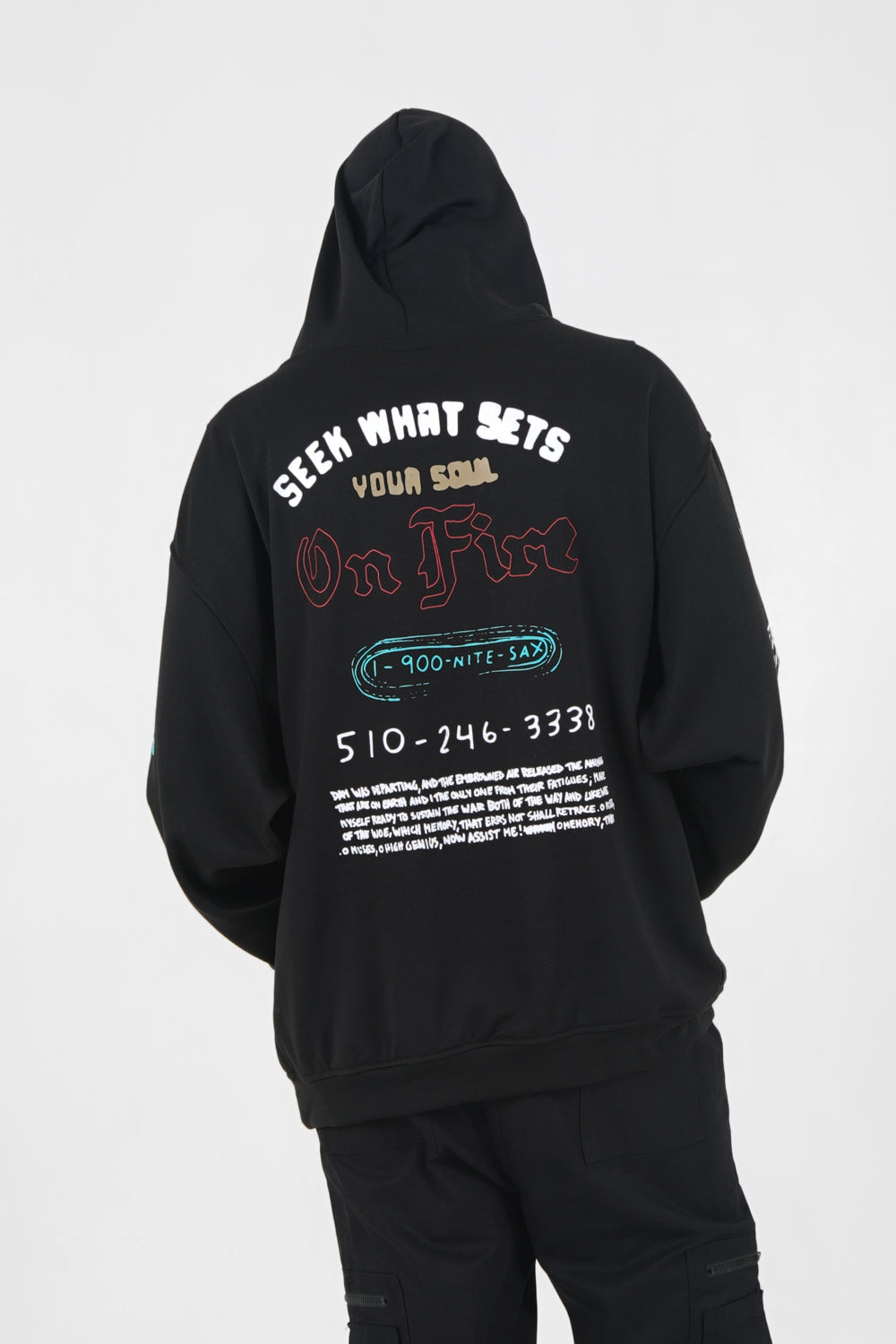 Sixth June - Sweat capuche customisé Noir