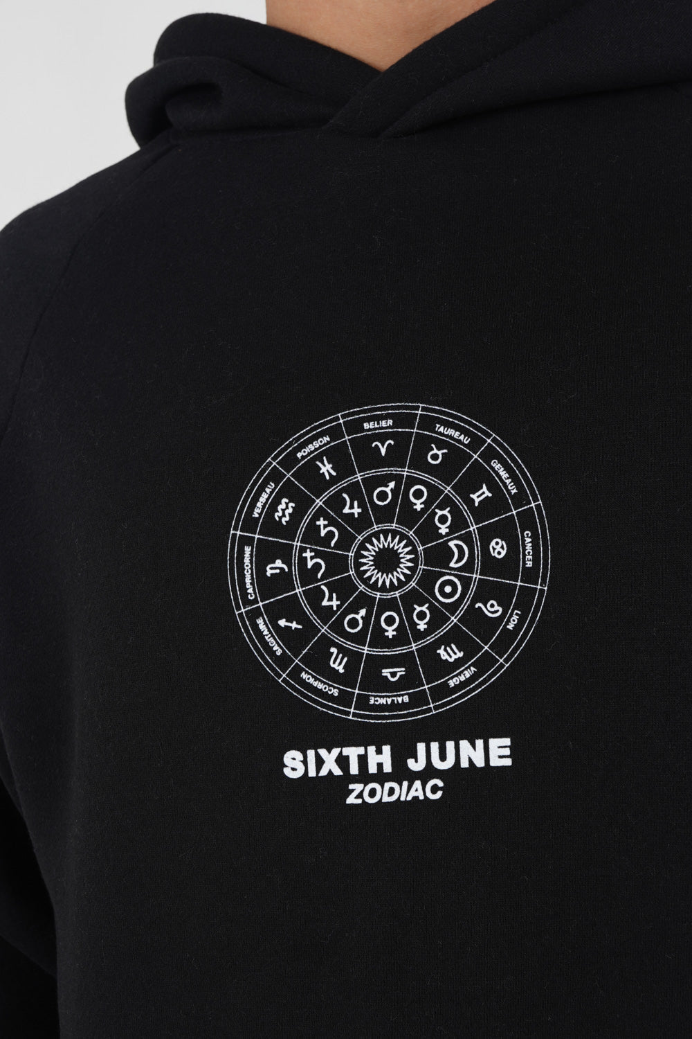 Sixth June - Sweat capuche signes zodiaque Noir