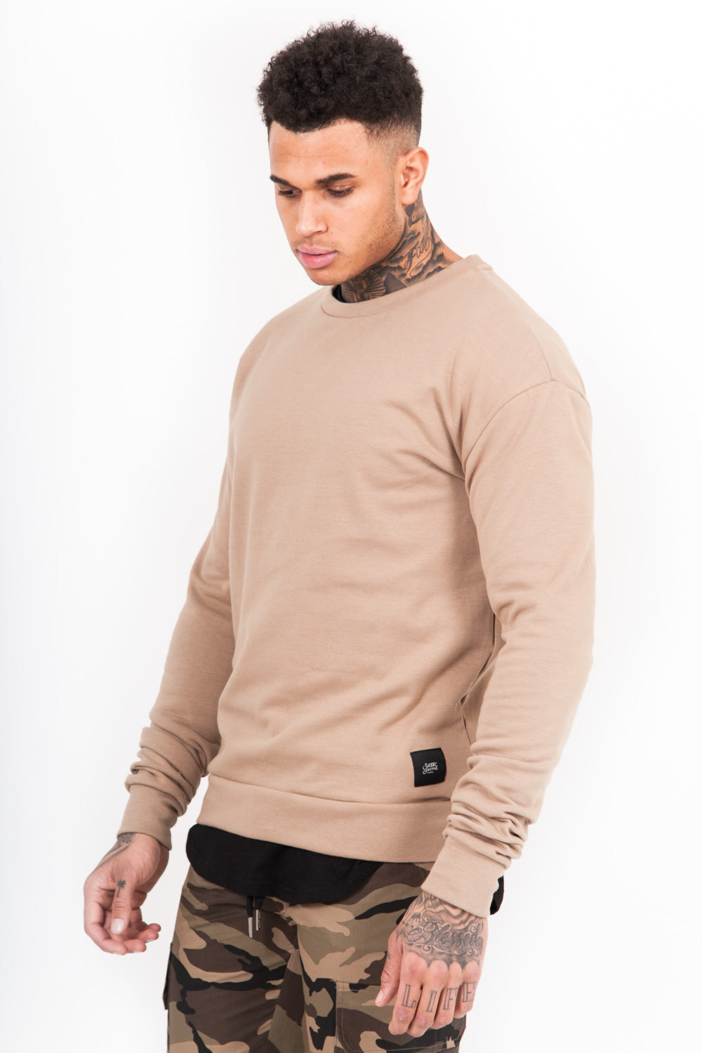 Sixth June - Sweat-shirt col rond classique beige