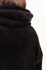Sixth June - Sweatshirt sherpa logomania noir