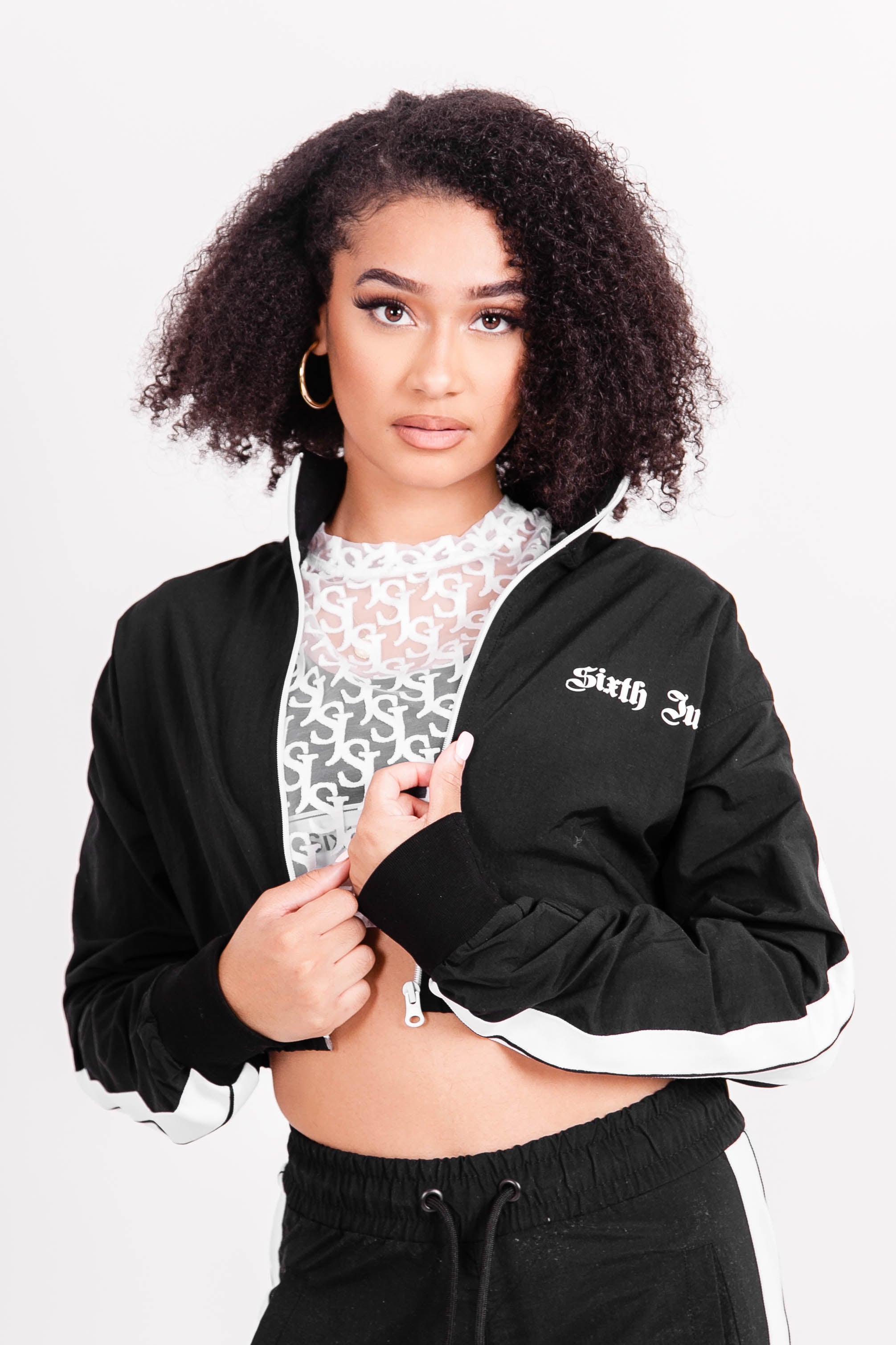 Sixth June - Veste de jogging nylon gothique noir