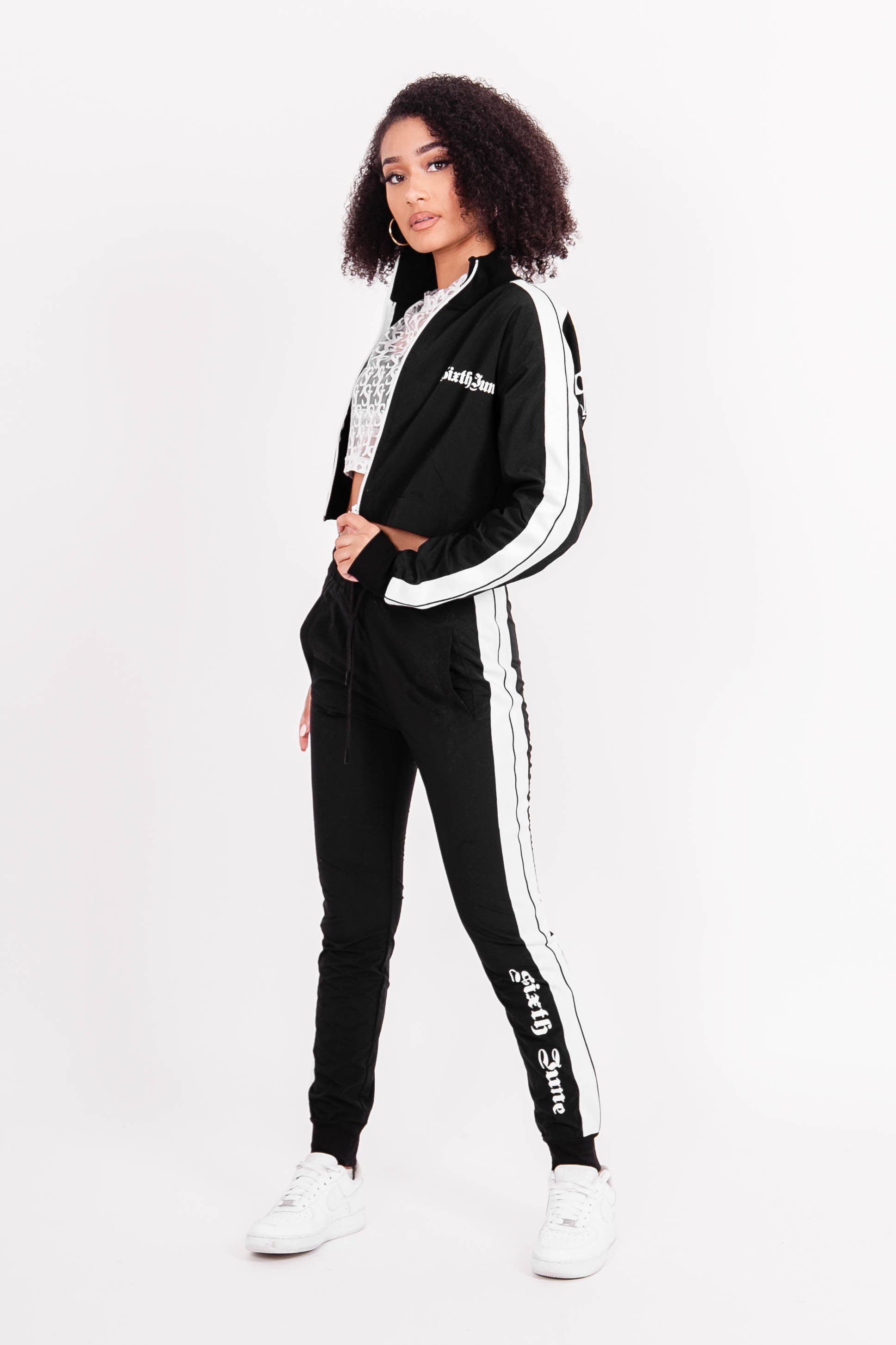 Sixth June - Veste de jogging nylon gothique noir