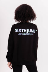 Sixth June - Sweatshirt holographique large noir