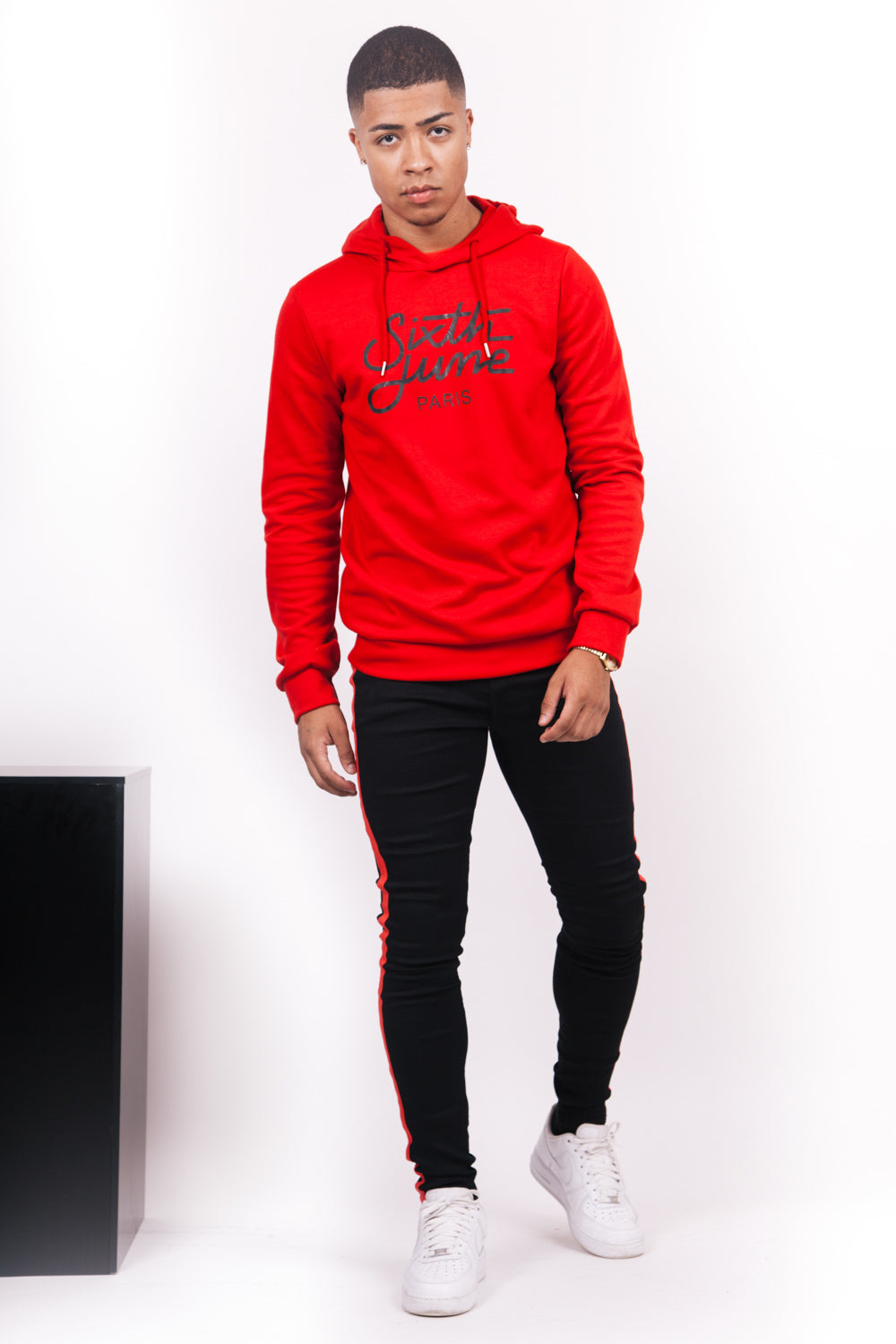 Sixth June - Sweat capuche grand logo rouge