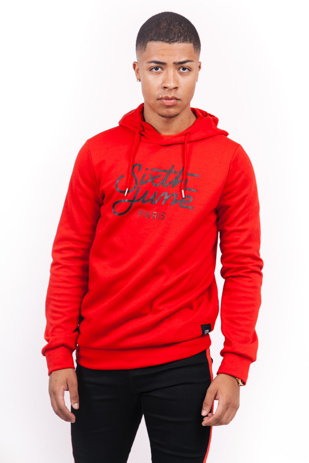 Sixth June - Sweat capuche grand logo rouge