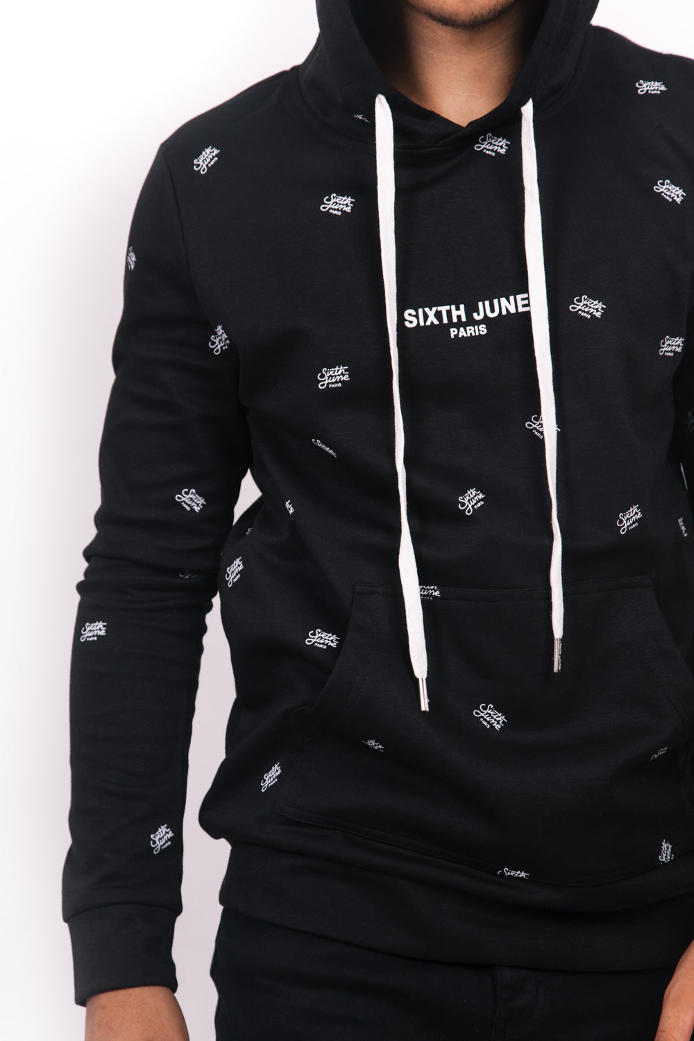 Sixth June - Sweat capuche logomania noir