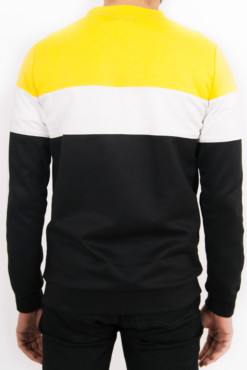 Sixth June - Sweat tricolore logo noir jaune blanc