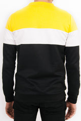 Sixth June - Sweat tricolore logo noir jaune blanc