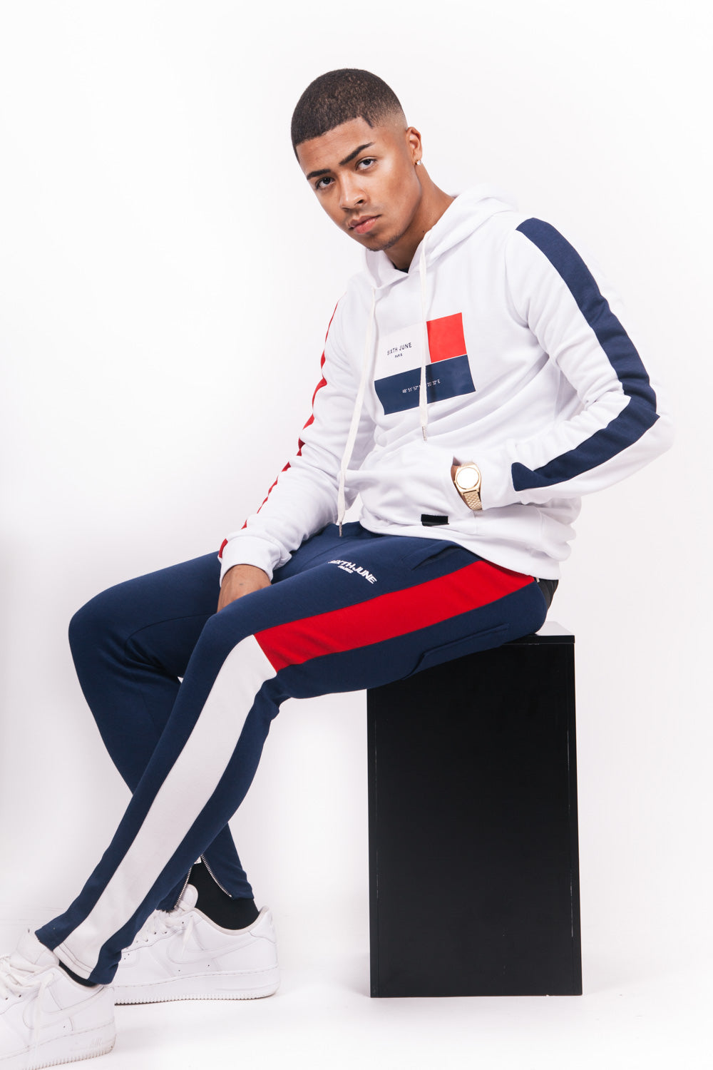 Sixth June - Sweat America blanc bleu rouge