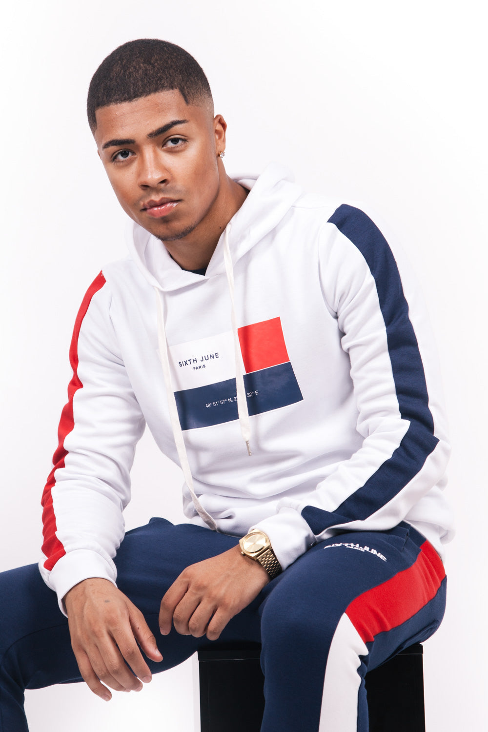 Sixth June - Sweat America blanc bleu rouge