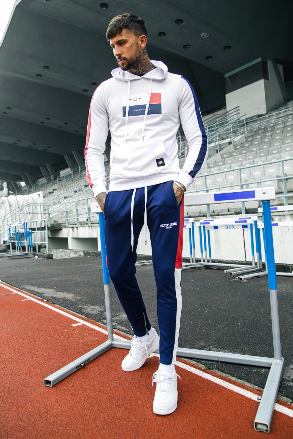 Sixth June - Sweat America blanc bleu rouge