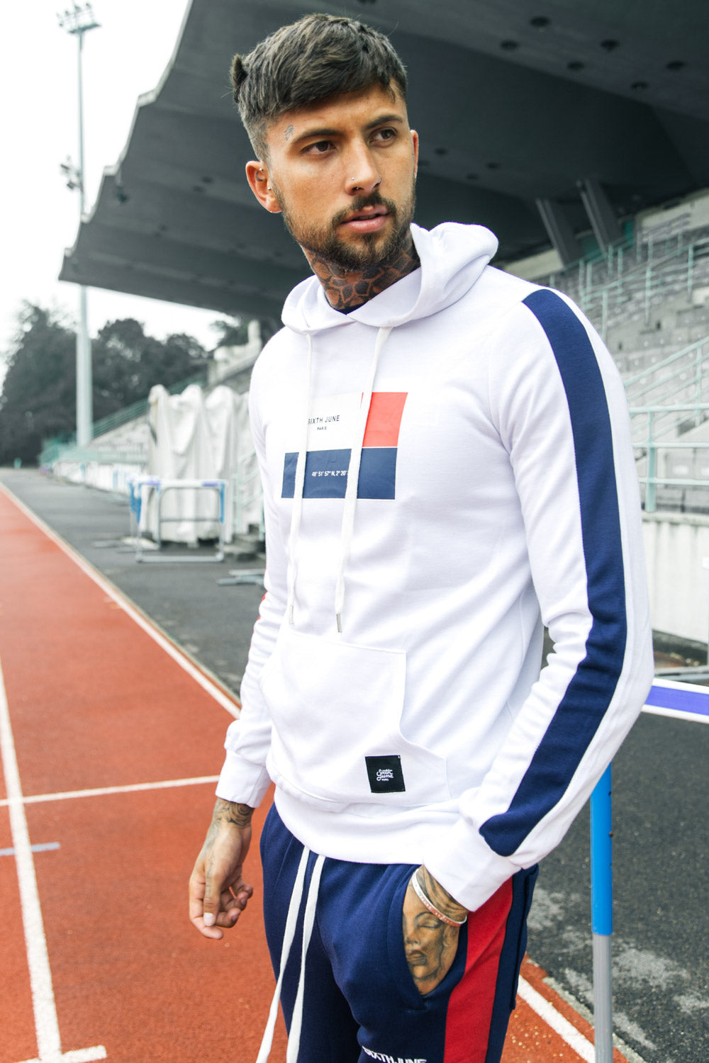 Sixth June - Sweat America blanc bleu rouge