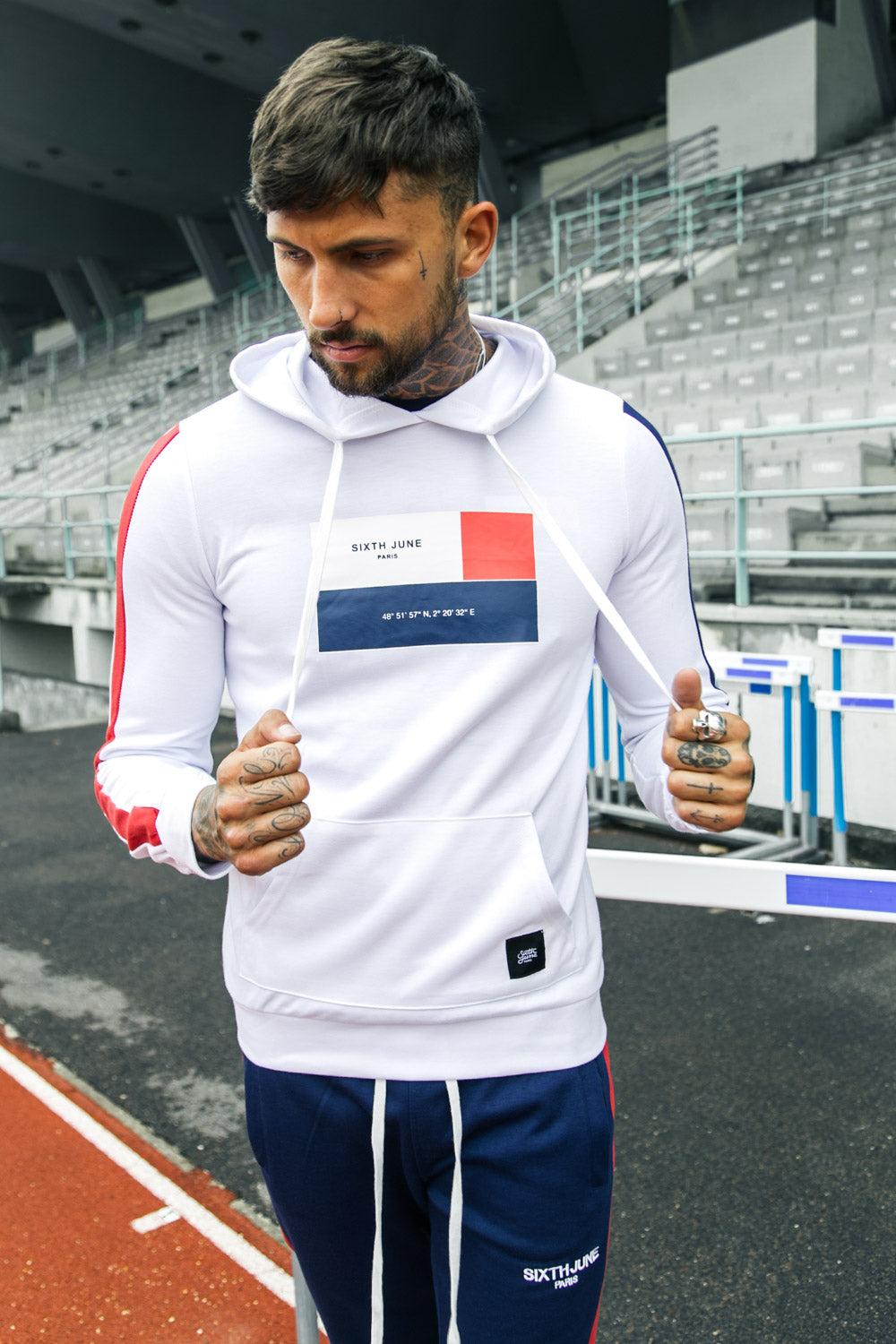 Sixth June - Sweat America blanc bleu rouge