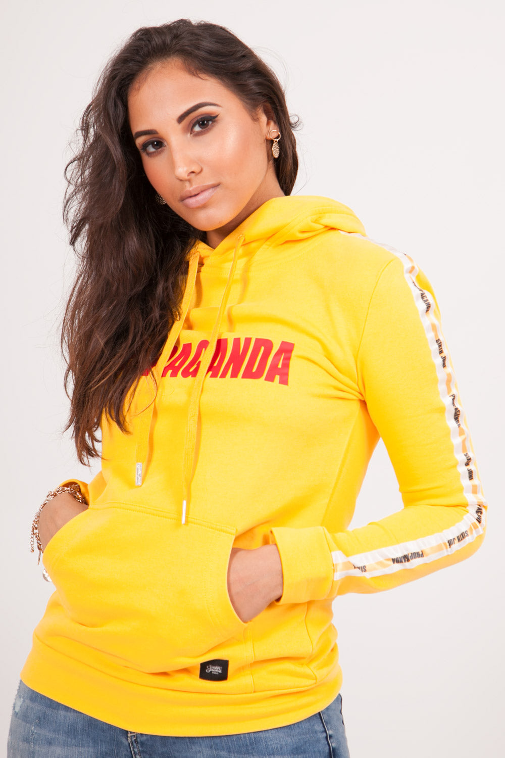 Sixth June - Sweatshirt bandes Propaganda jaune