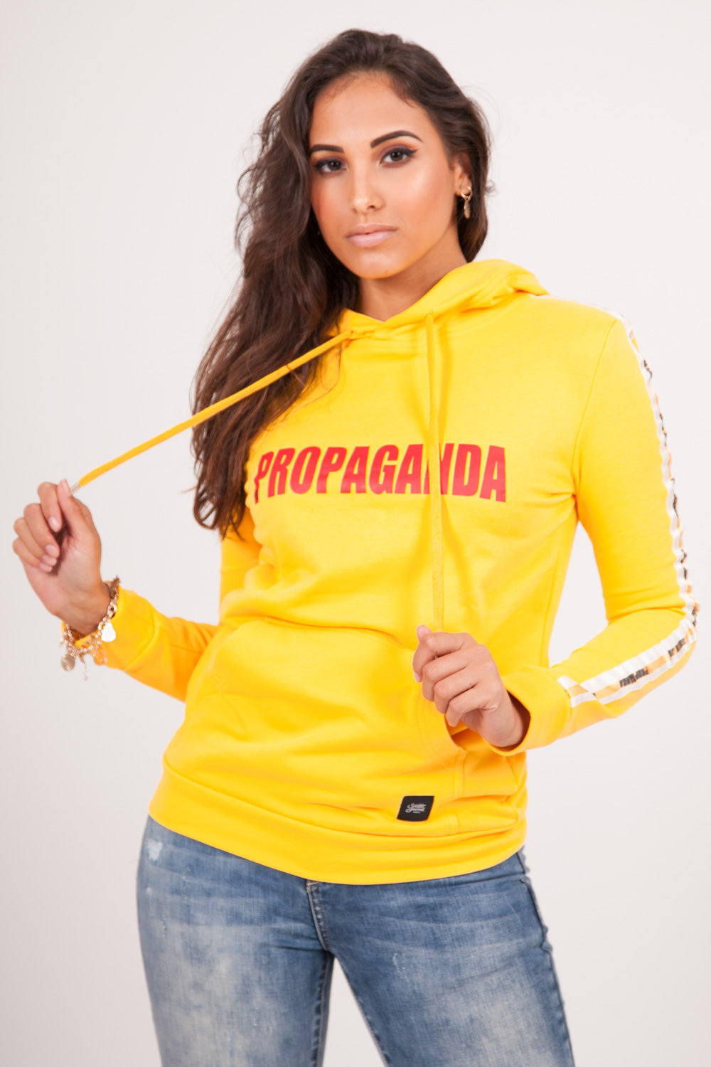 Sixth June - Sweatshirt bandes Propaganda jaune