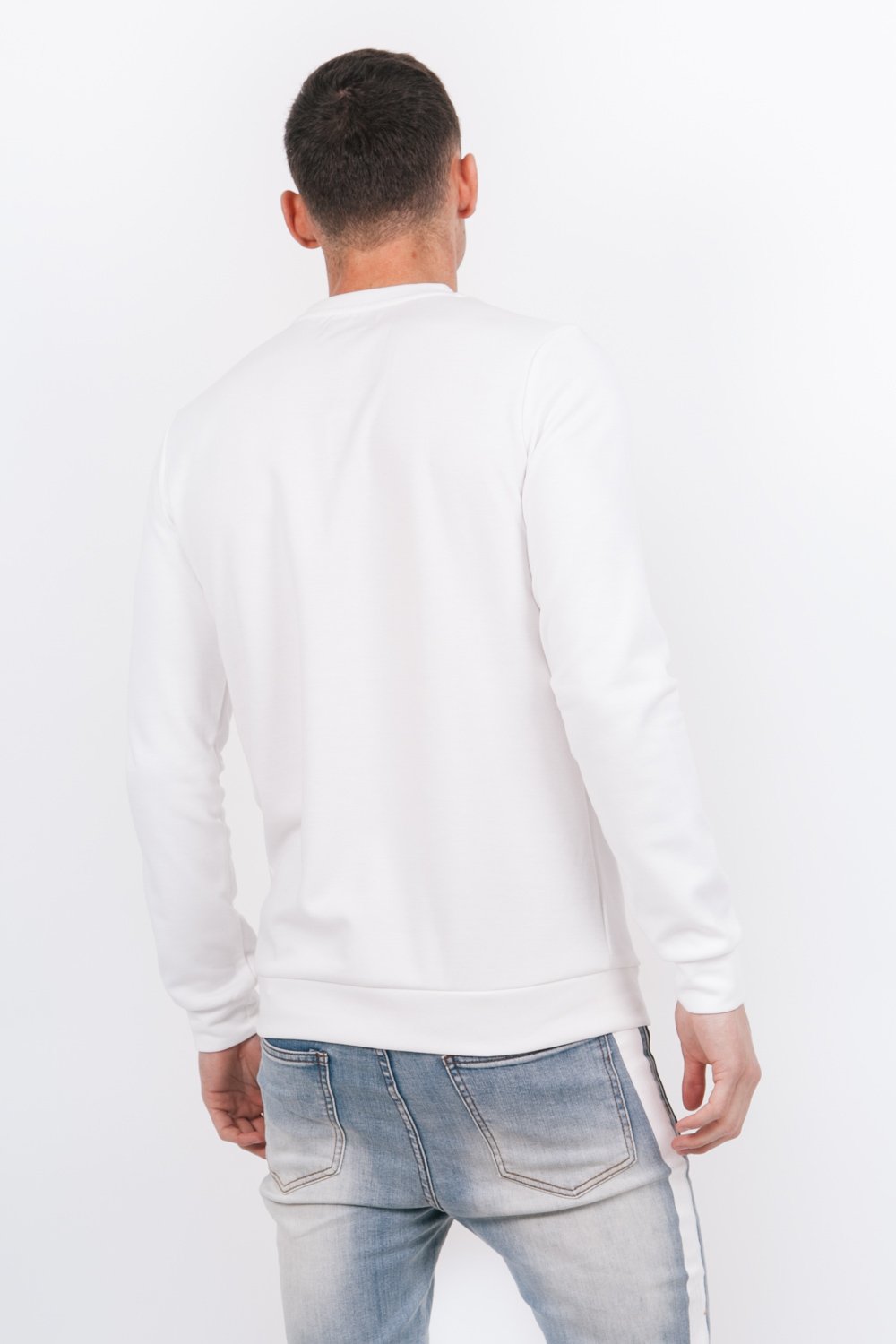 Weißes Sweatshirt mit Universitätslogo