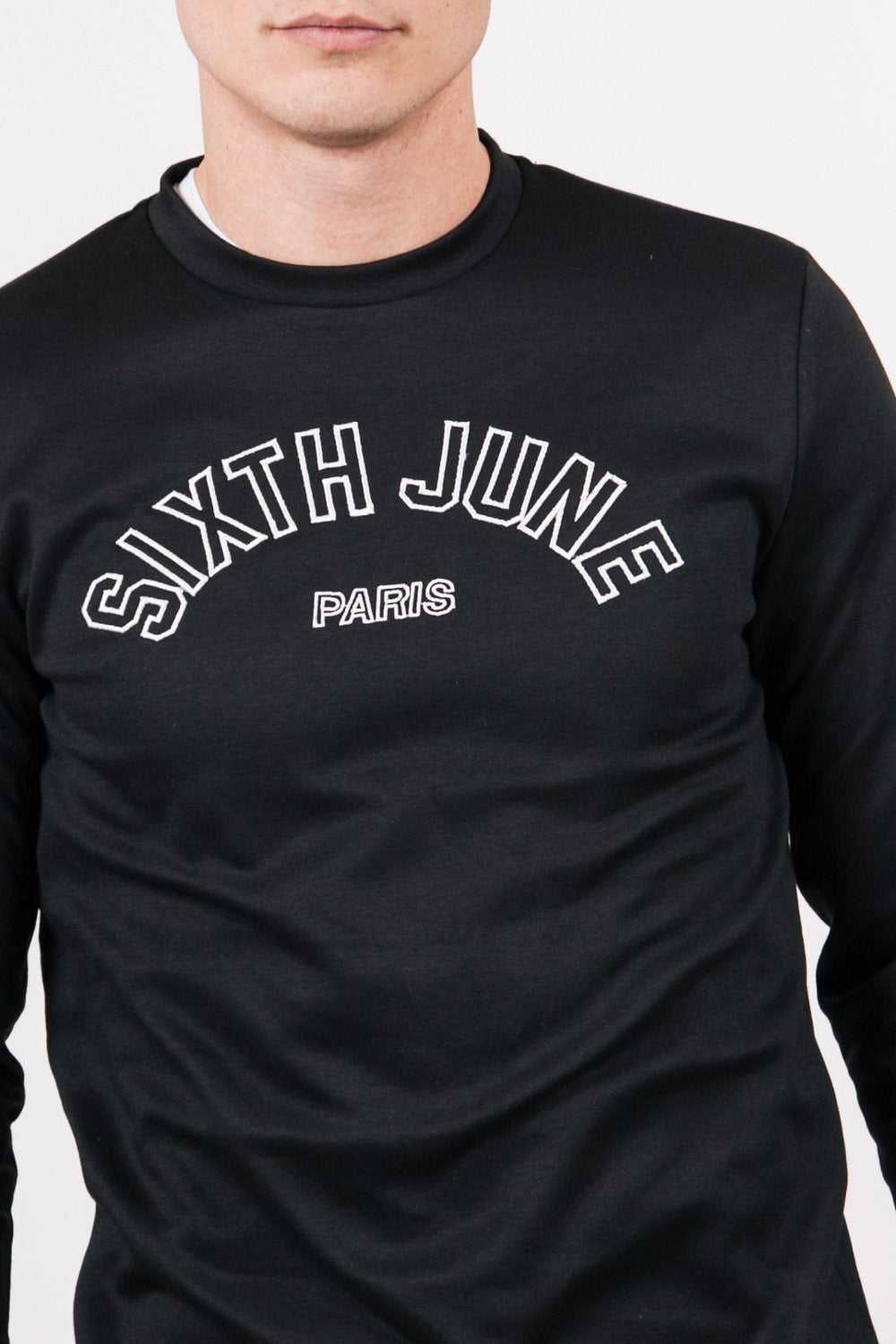 Sweatshirt logo université noir