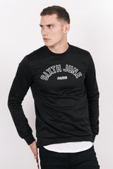 Sweatshirt logo université noir