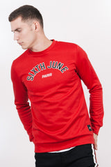 Rotes Sweatshirt mit Universitätslogo