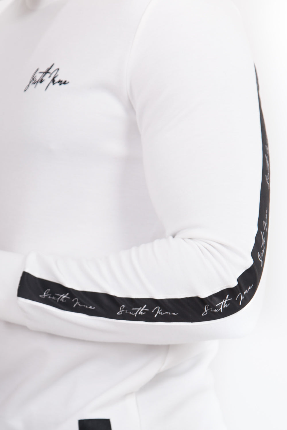 Sixth June - Sweatshirt bande dos blanc