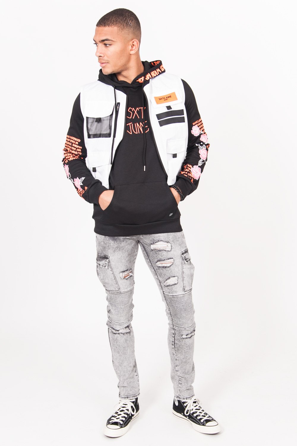 Jean Cargo Biker Grey M2433Hde