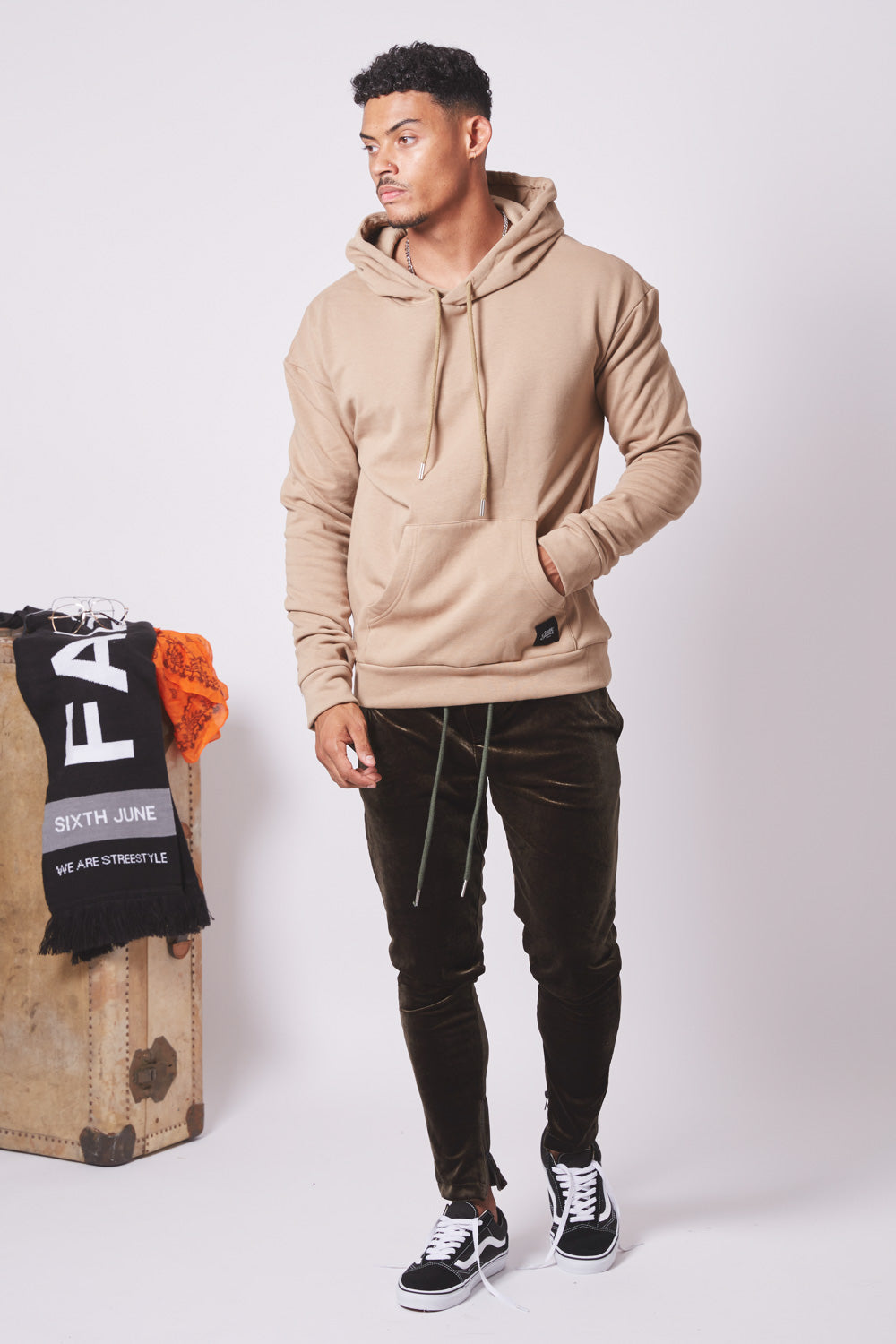 Sixth June - Sweat capuche classique beige