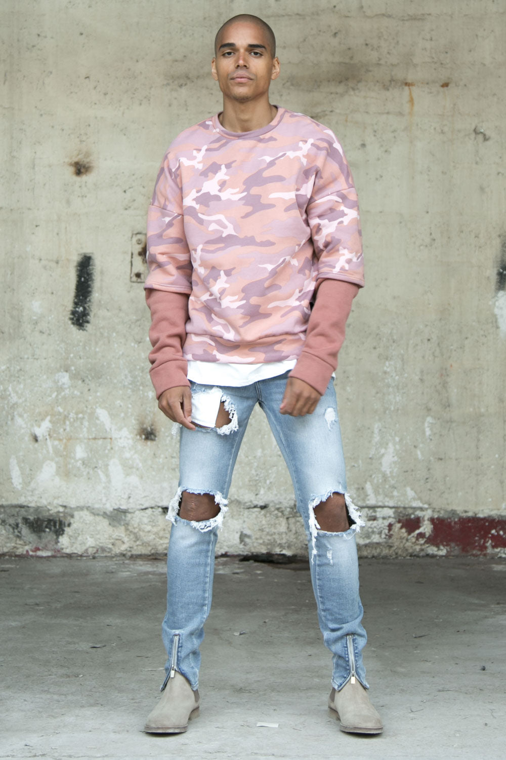 Sixth June - Sweat camouflage large Sixth June rose