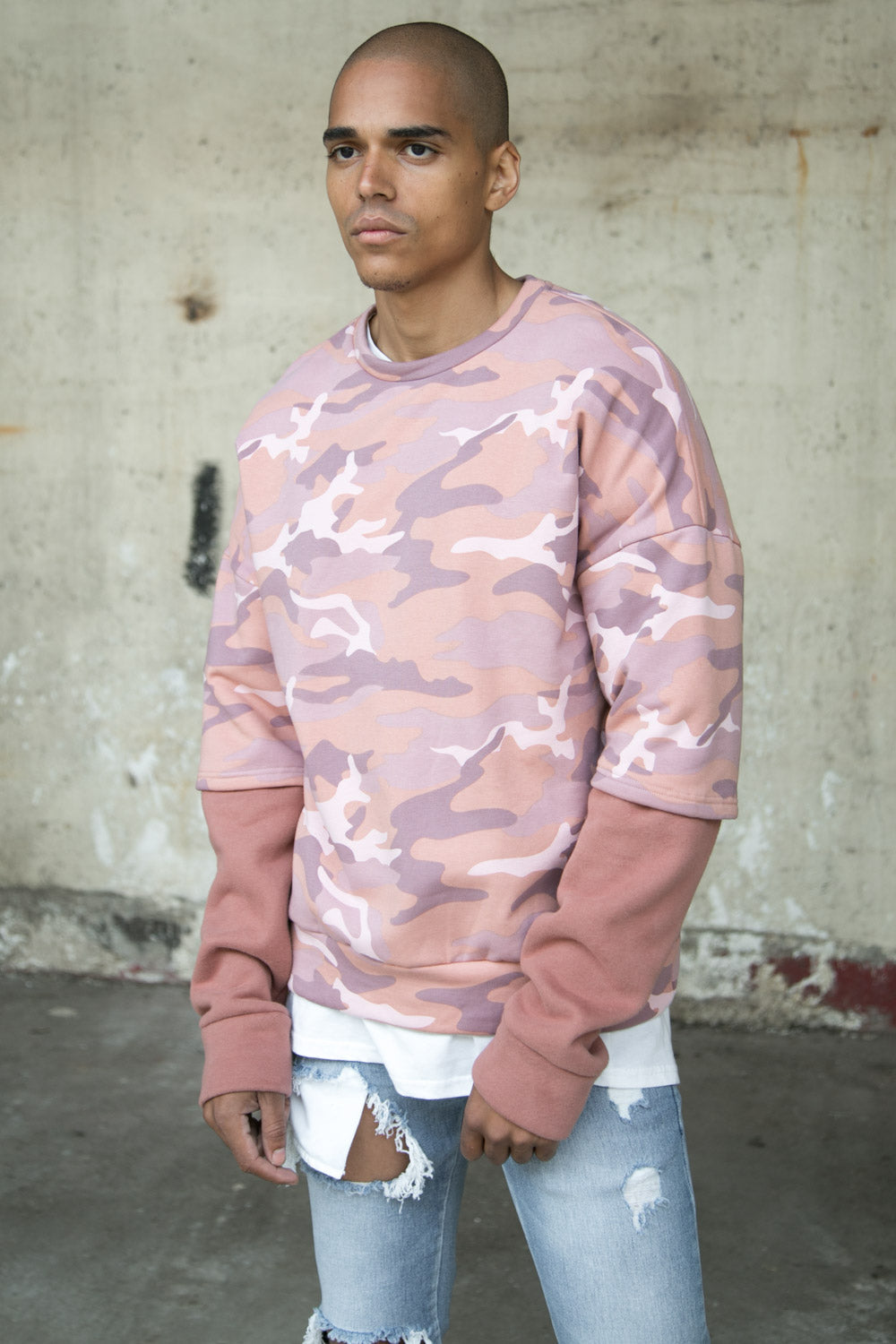 Sixth June - Sweat camouflage large Sixth June rose