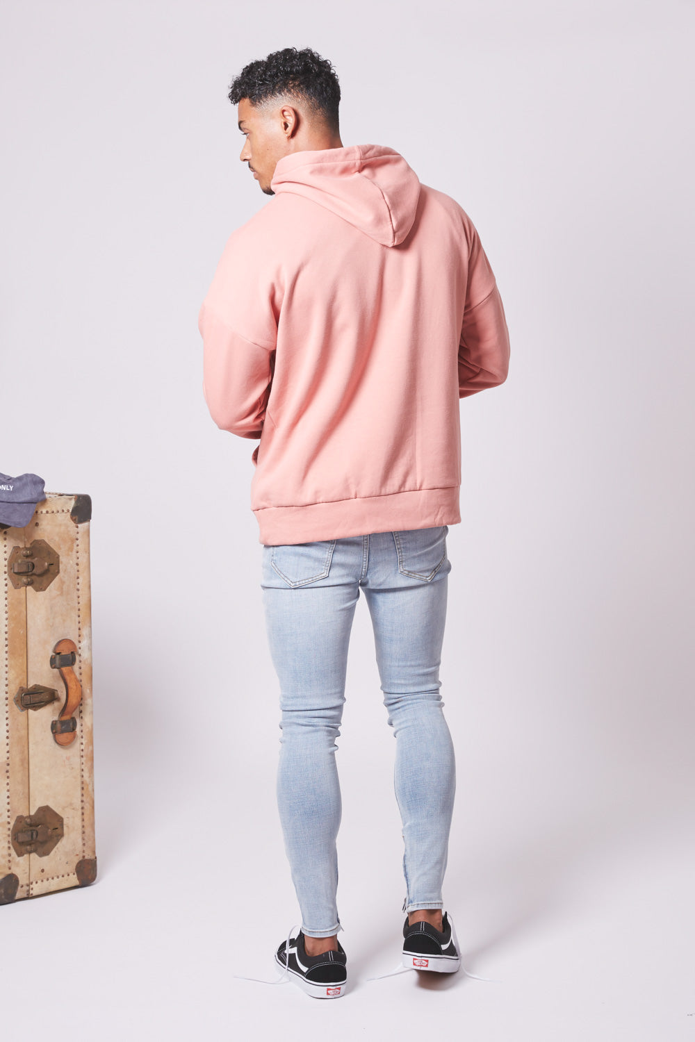 Sixth June - Sweat capuche épaules tombantes rose foncé