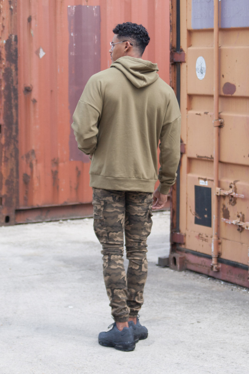 Sixth June - Sweat capuche épaules tombantes vert